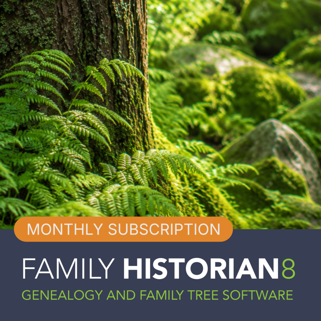 Family Historian Subscription (monthly)